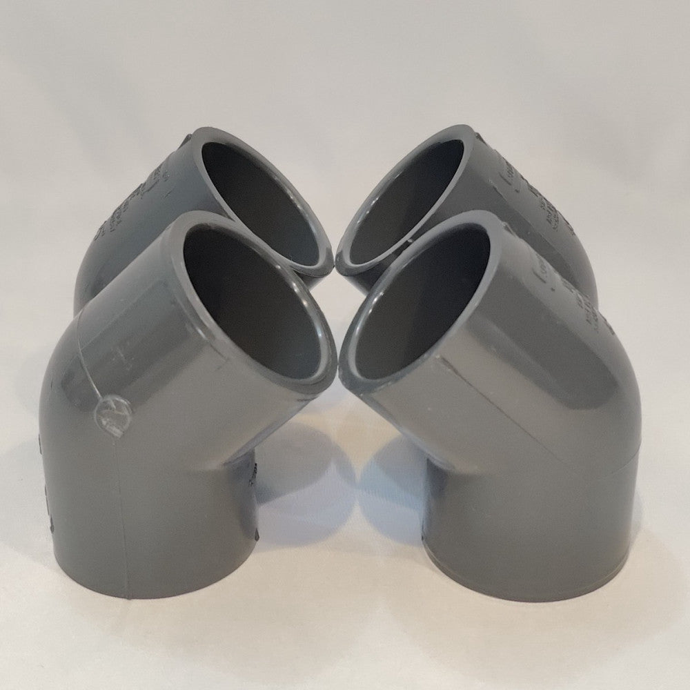 Lot of 4 Spears 817-015 1-1/2 PVC Slip 45 Degree Elbow Sch 80 Fitting
