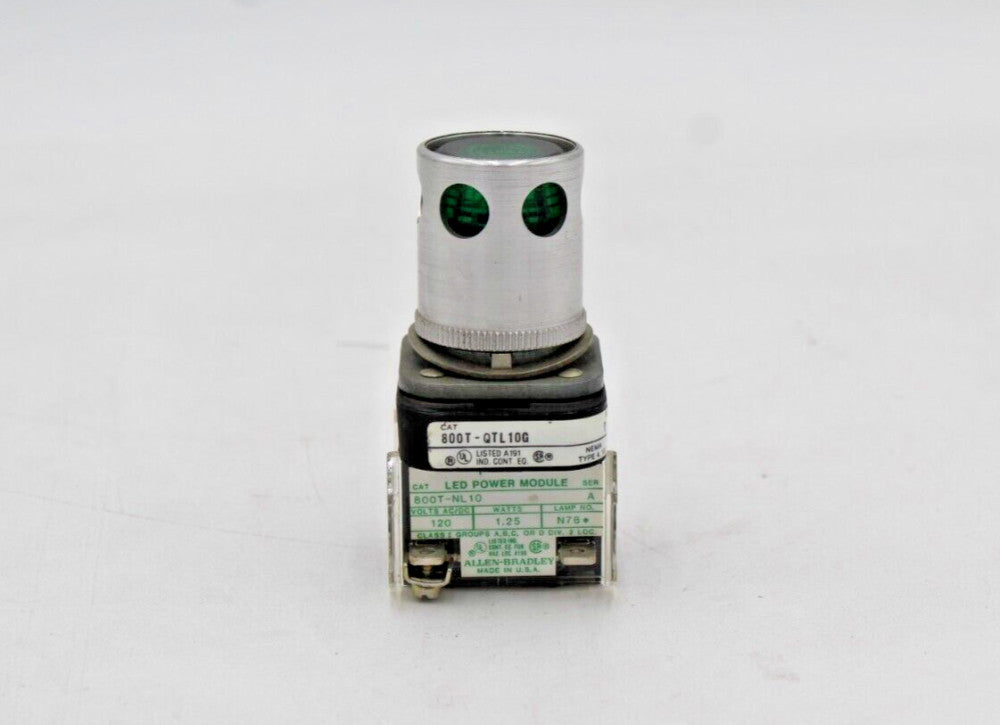 Allen-Bradley 800T-QTL10G Green Push Button