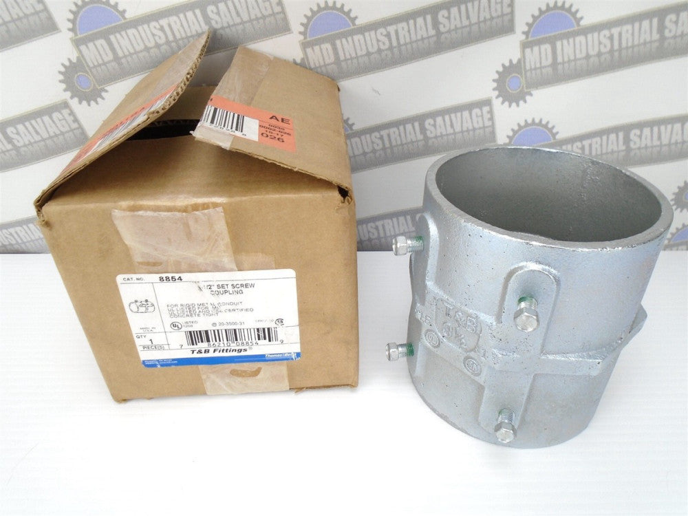 Thomas & Betts - 8854 - 3-1/2" Set Screw Coupling - CONCRETE TIGHT -(NEW in BOX)