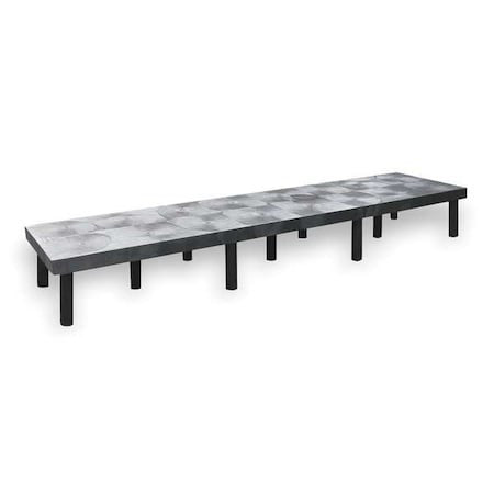 Structural Plastics Dt9624 Dunnage Rack,2250 Lb.,Hdpe,96 W X 24 D