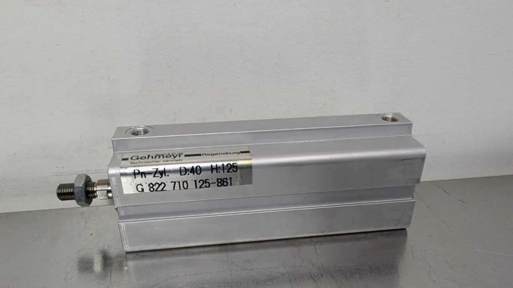 Gehmeyr Pn-Zyl D:40 H:125 Pneumatic Cylinder 12mm Rod Dia x 40mm Cyl Dia x 125mm