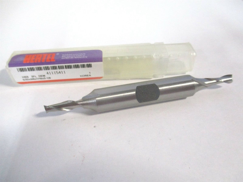 (E1050010) 5/32" x 7/16" x 3/8" x 3-1/8" OAL HSS 2 Flute Square End Mill 