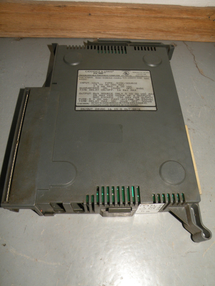 Giddings & Lewis 502-03842-00R0 PiC900 I/O Module 24VDC 16 in 8 out