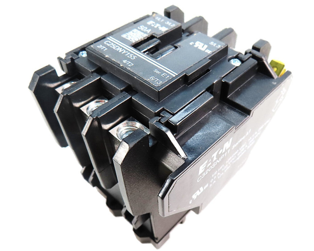 Eaton C25DNY155TL 50 Amp Definite Purpose Contactor 3 Pole 24VAC Coil NEW NO BOX