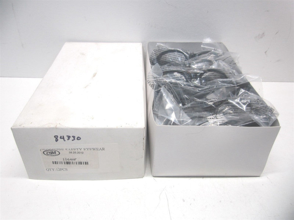 Crossfire 1164AF MK12 Foam Lined Anti-Fog Clear Lens Safety Glasses - Lot of 12 