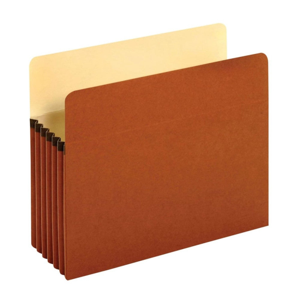 Organize with Style: 10 Expanding File Pockets, Straight Cut, Manila/Red Color