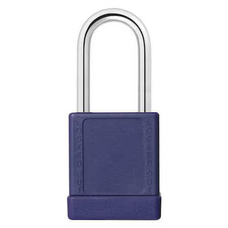 Zoro Select 48Jr99 Lockout Padlock, Kd, Purple, 2"H, Pk6