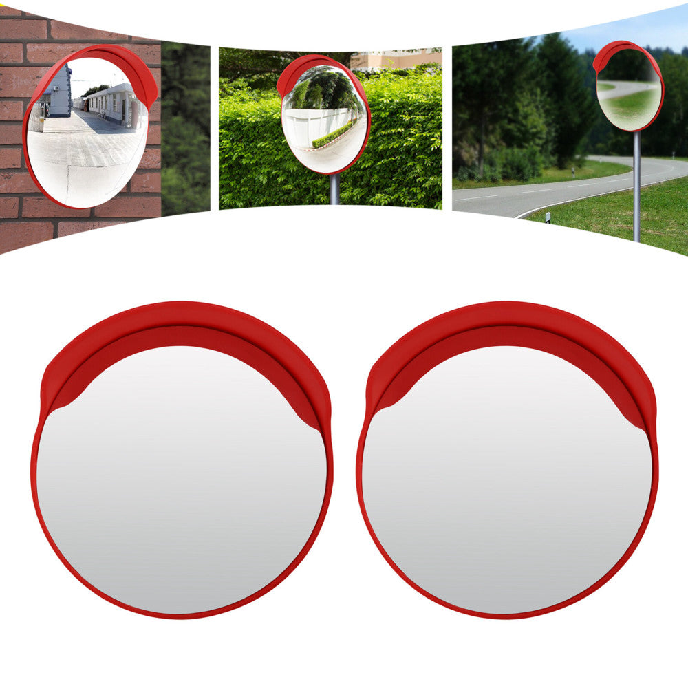24" Convex Traffic Mirror,Wide Angle Blind Spot Corner Road Safety Convex Mirror