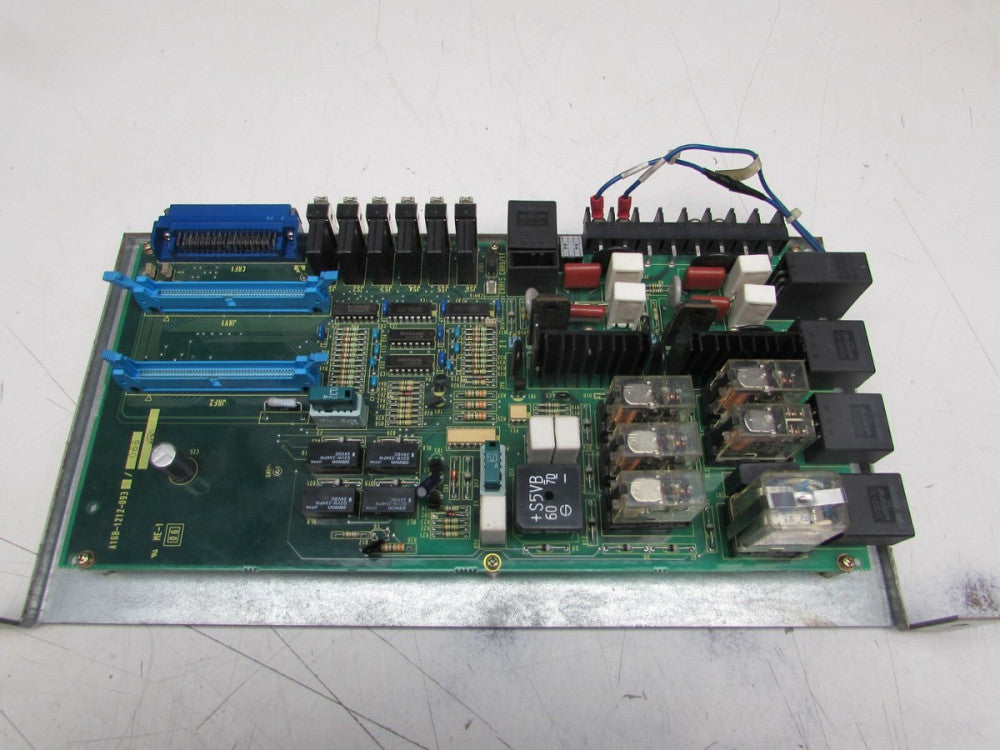 FANUC A16B-1212-0931/06B EMERGENCY STOP CONTROL BOARD WITH BASE XLNT USED !!