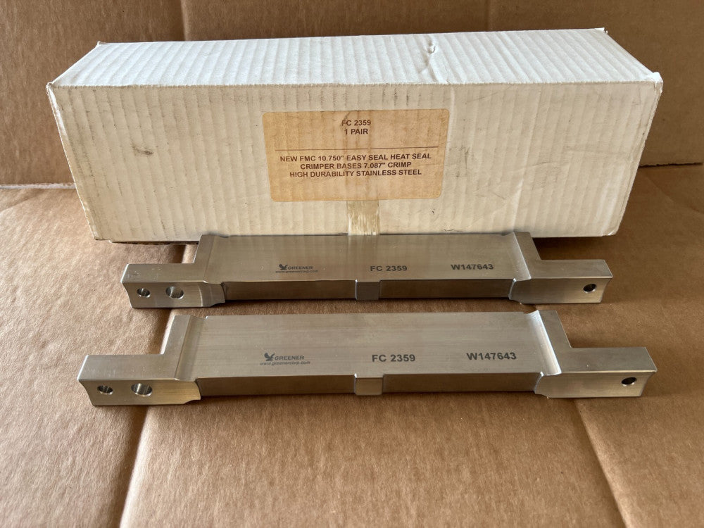NEW GREENER FMC 2359, EASY SEAL HEAT SEAL CRIMPER BASES 7.087", MAKE OFFER!