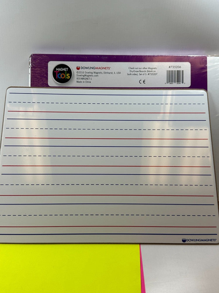Dowling Magnets 735206 Double Side Magnetic Dry-Erase Board (Lot of 1) NEW