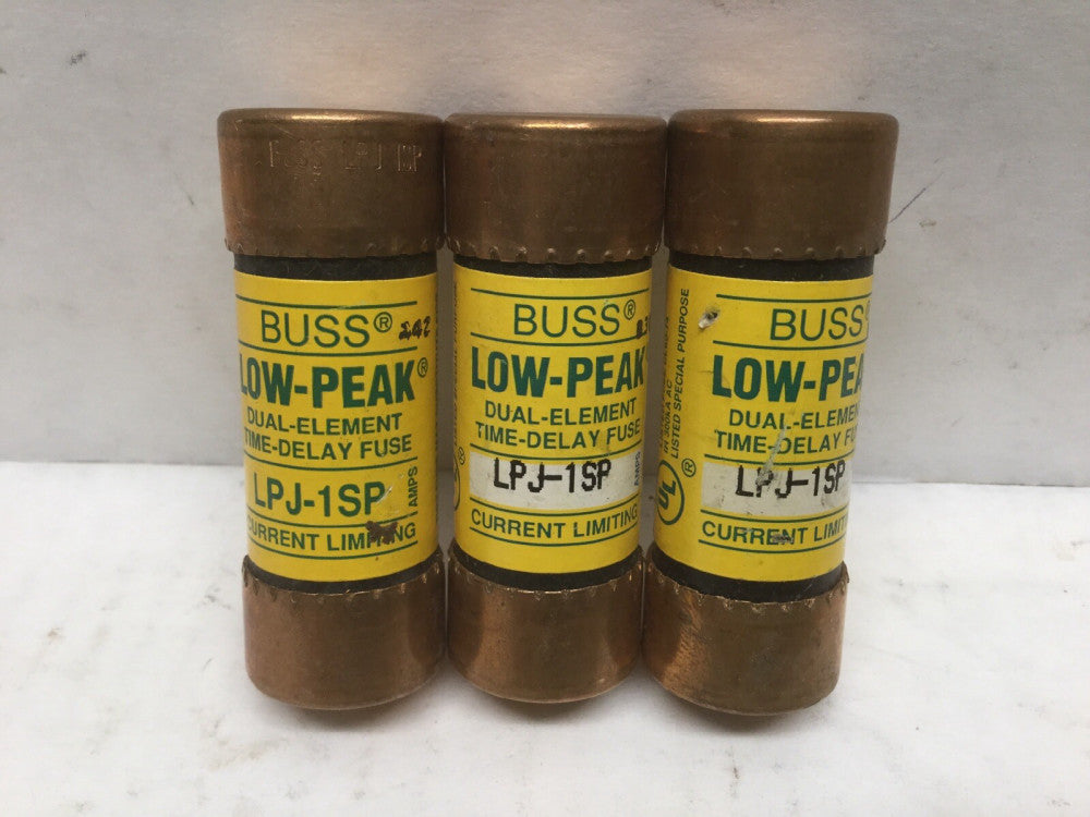 Bussmann LPJ-1SP LOW-PEAK Dual Element Time Delay Fuse (Lot of 3)