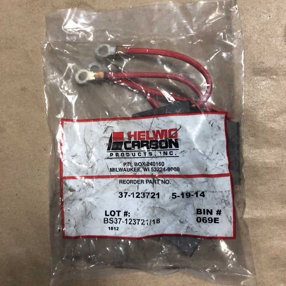 Helwig Carbon 37-123721 Motor Brushes 1-3/4"L  1-1/4"W  3/8"H 3-1/2" Wire Length