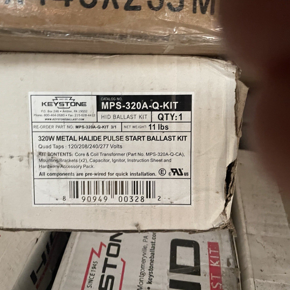 Keystone MPS-320A-Q-KIT 320 Watt Pulse Start Metal Halide Ballast Kit 120-480V