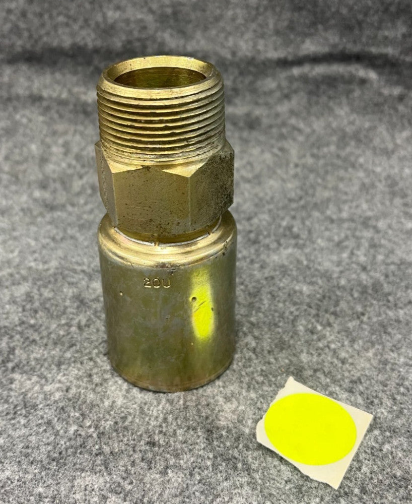 HYDRAULIC HOSE FITTING 20U HOSE SIZE 1-1/4" OD 2-1/8" OAL 4-9/16"