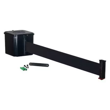 Retracta-Belt Wm412sb20-Bk-Re Wall Barrier, 20Ft Black Belt