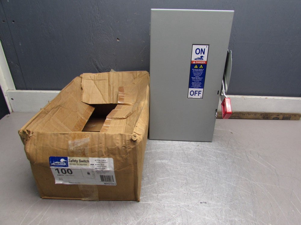 MIDWEST ELECTRIC MHU363 ENCLOSED SAFETY SWITCH ,3P/100A/600V, NEW!MAKE OFFER!