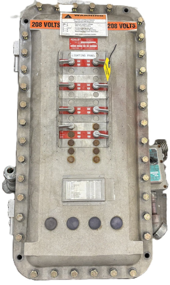 ADALET EXPLOSION-PROOF PANELBOARD F123006N4 0.06CAL/CM 3 INCH 208VAC 1.70KVA