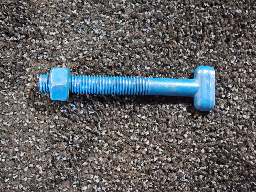 (QTY 25) Birmingham Fastener A242 T-Head Bolt & Nut 5/8" -11 X 5" Blue
