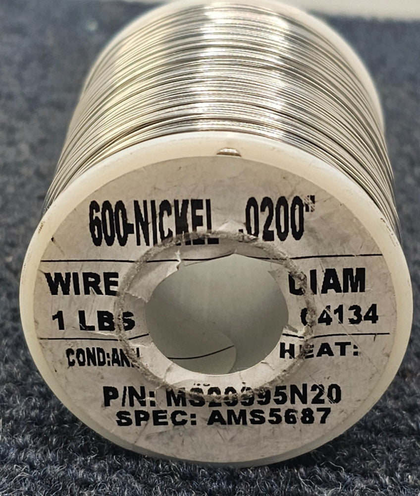 MS20995N20 Non-Electrical Lockwire / Safety Wire 600-Nickel .200", 1 lb