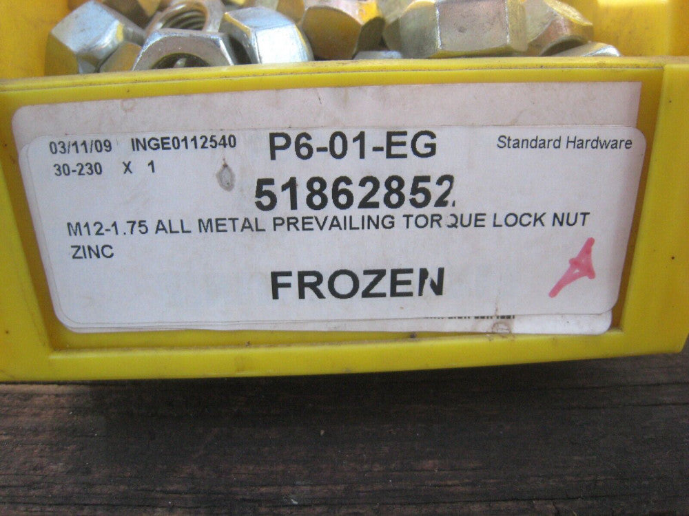 (50) M12-1.75 All Metal Lock Nuts Stover Cone Top Lock Prevailing Torque