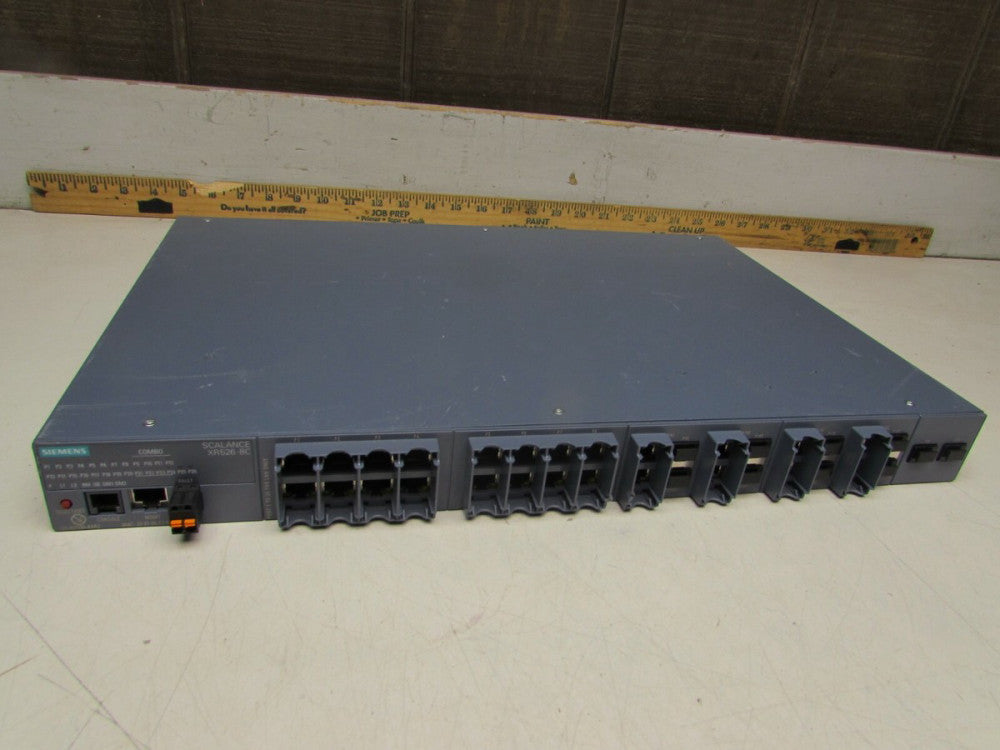 SIEMENS SCALANCE XR526-8C ETHERNET SWITCH 6GK5526-8GS00-4AR2 USED TAKEOUT M/O!!
