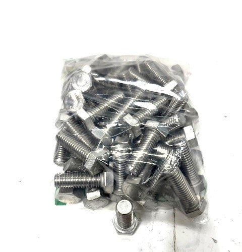 STAINLESS STEEL HEX HEAD SCREWS 1/2-13 (LOT OF 50)