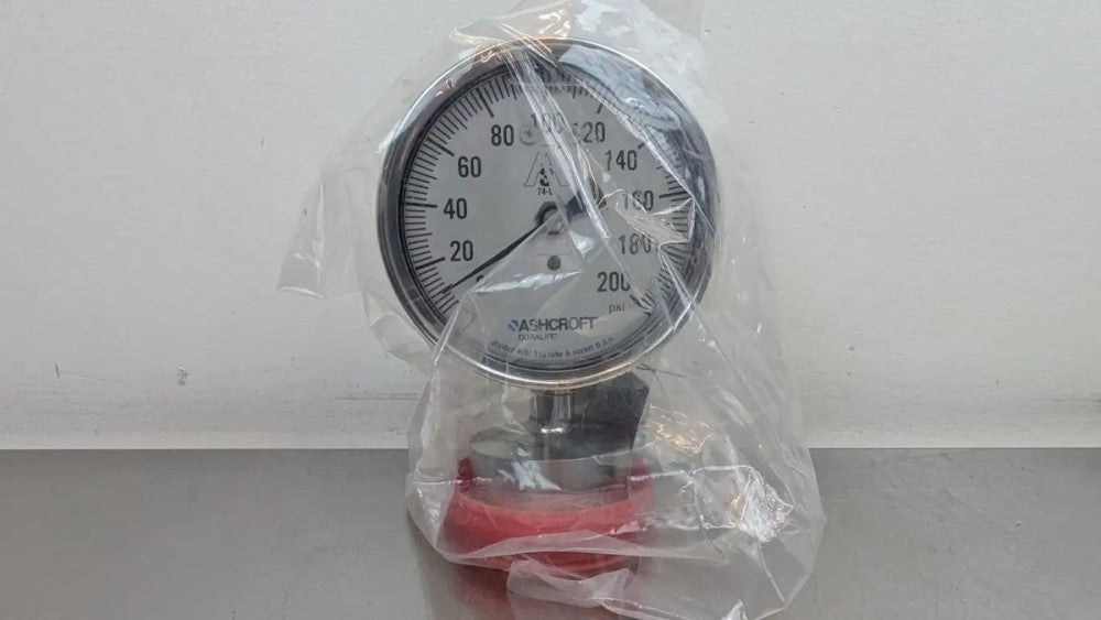 Ashcroft 35-1032-SL-20L-200#-XNH Sanitary Pressure Gauge 3-1/2" OD 0-200 PSI