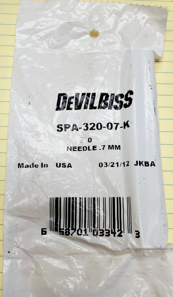 DEVILBISS - 0.7mm NEEDLE - SPA-320-07-K NEW  [OF16]