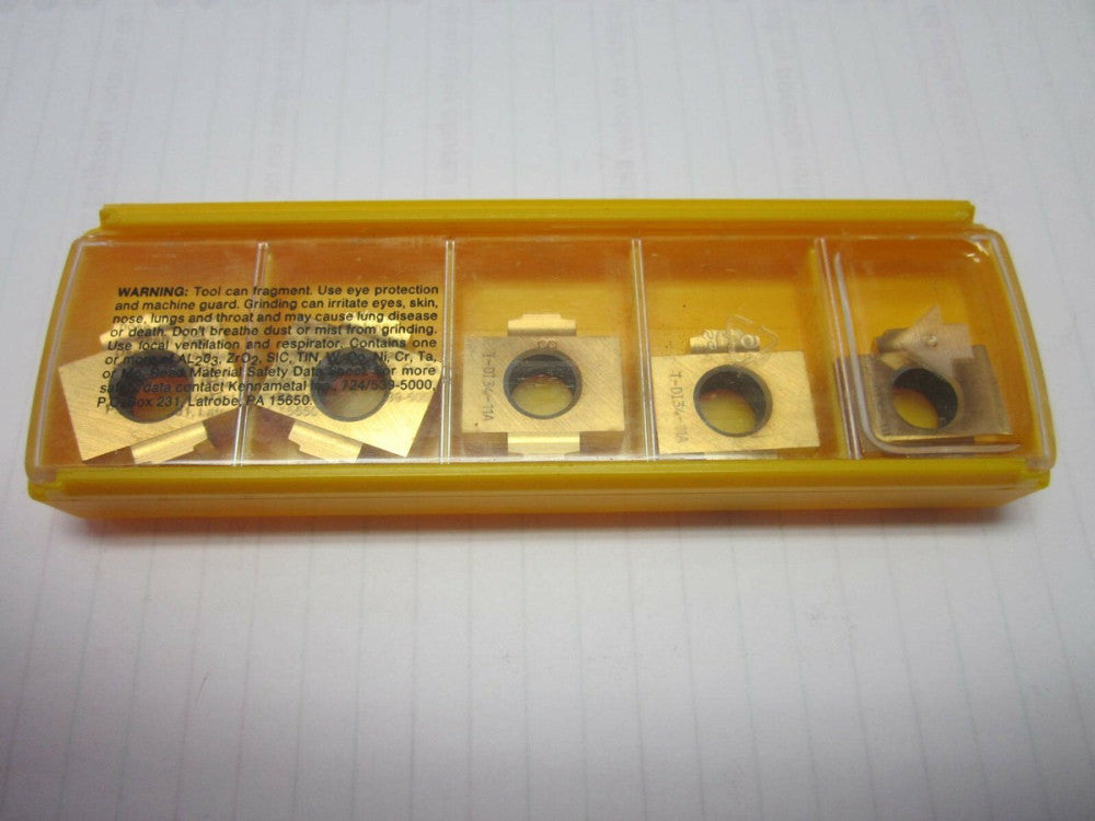Kennametal Skiving/Trepanning Inserts DWG 1651307R01 KC730 Pack Of 5