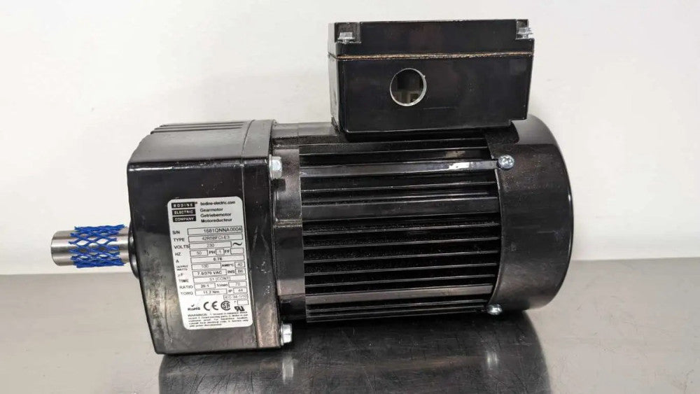 Bodine 42R5BFCI-E3 Gearmotor 20:1 230VAC 0.78A 1Ph 230VAC