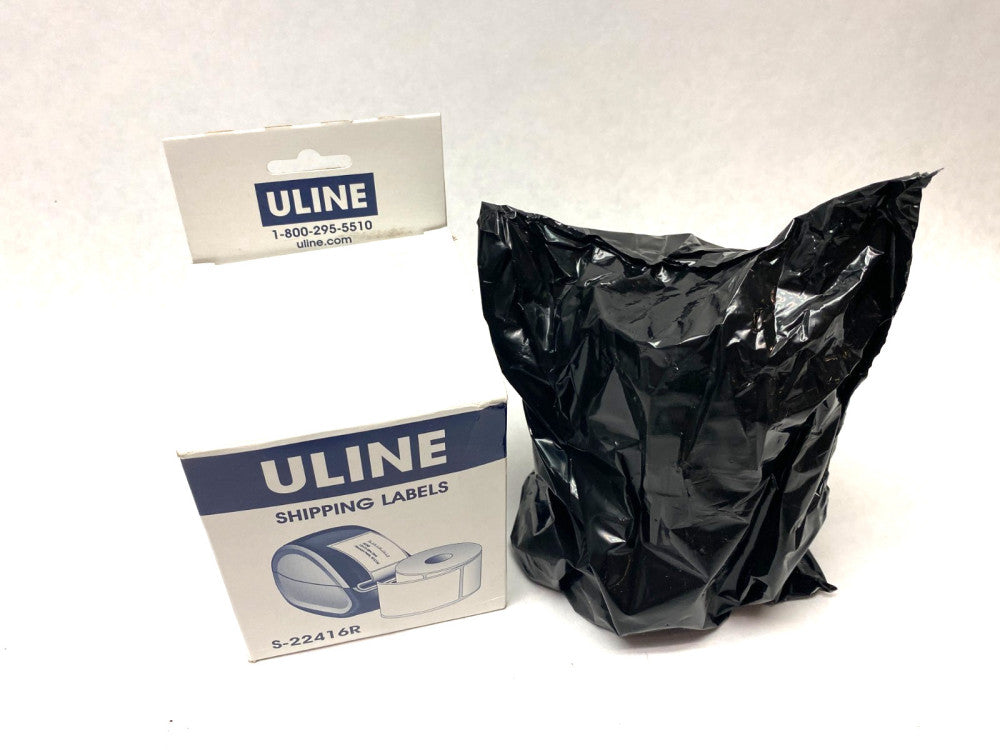 ULINE S-22416R Red Mini Printer Labels 4 x 6" ROLL OF 220