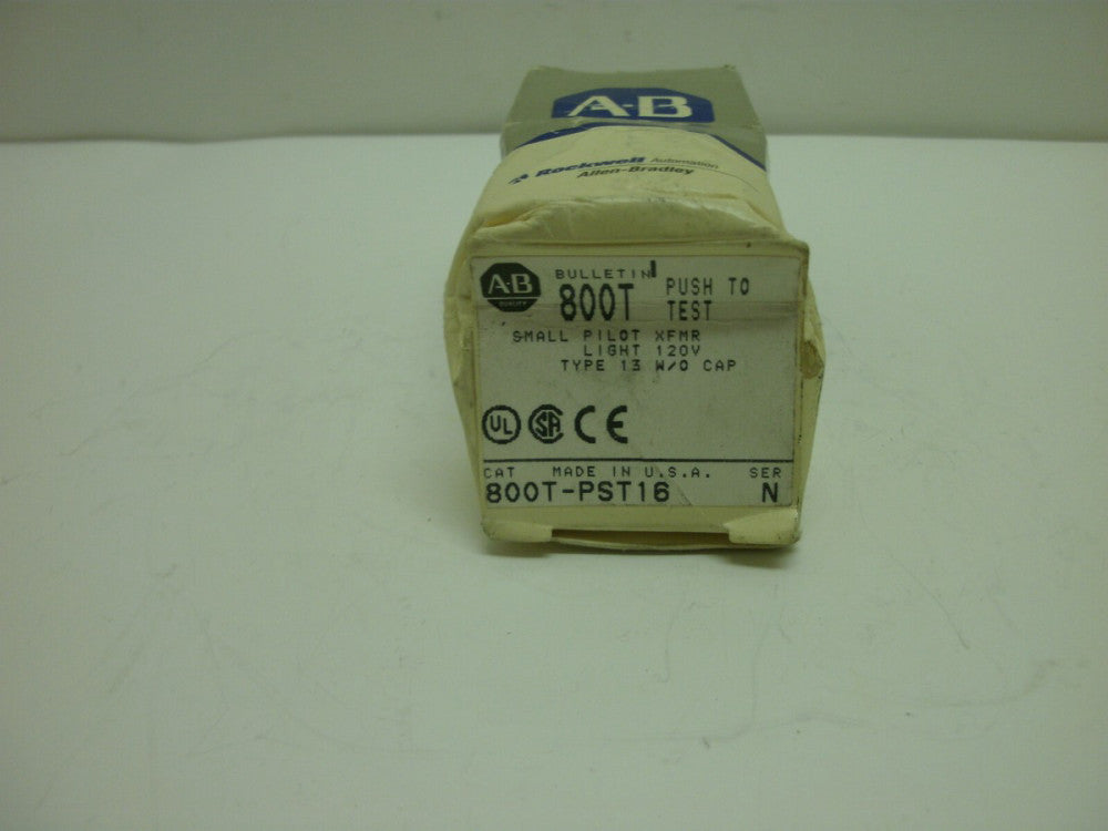 ALLEN BRADLEY 800T-PST16 SER N SMALL PILOT LIGHT XFMR 120V W/O CAP NEW IN BOX
