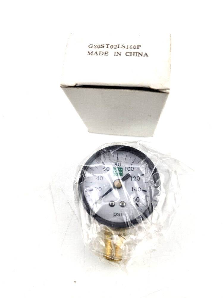 Regulator Gauge 2" Dia 160PSI Low Pressure Dry Gauges 1/4" MPT Stem 03G07-144