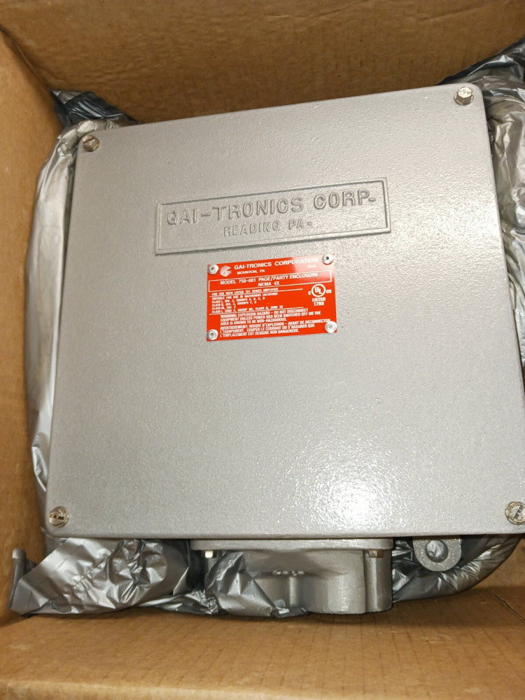 NEW GAI-TRONICS 758-001 ALUMINUM ENCLOSURE