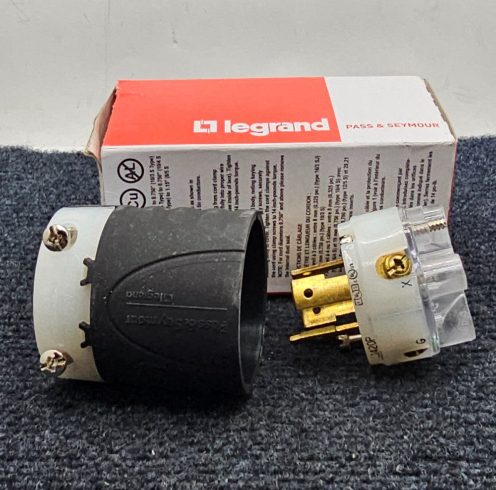 Legrand Pass & Seymour L1420-P: Turn-Lock Plug NEMA  20A, 125-250V