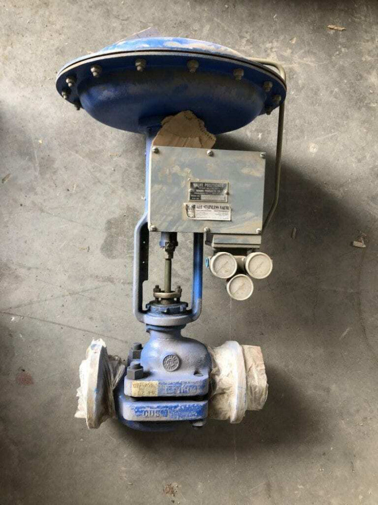 Kieley & Mueller 2" Stainless Pneumatic Actuated Plug Valve w/ Positioner