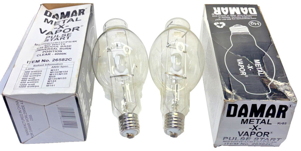 DAMAR METAL HALIDE LAMP  26582C 400 WATTS E39 MOGUL BASE LOT OF 2