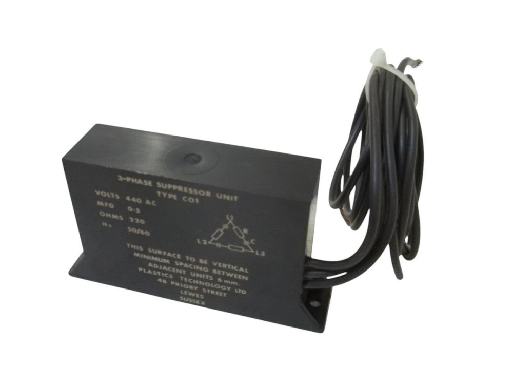 PLASTICS TECHNOLOGY LTD. TYPE CO1 3-PHASE SUPPRESSOR UNIT UNMP