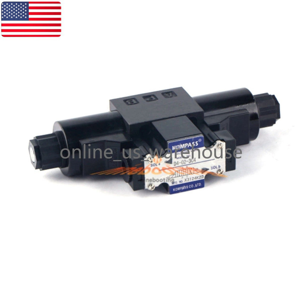 One Brand New KOMPASS D4-02-3C4 DC24V Solenoid Control Valve - US Stock