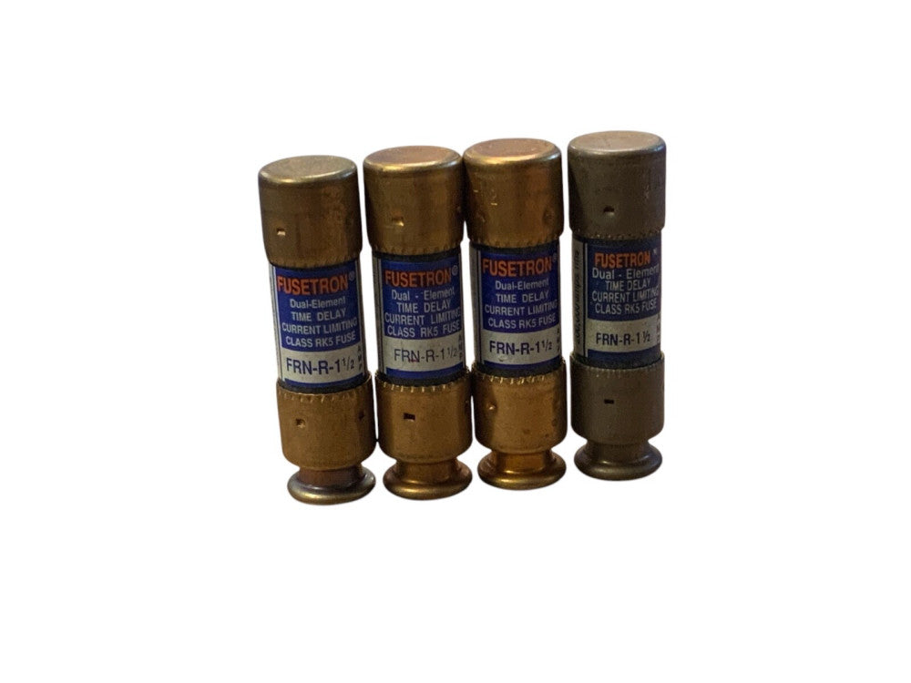 Bussmann FRN-R-1/2 250 V AC / 125 V DC 1/2 A Fusetron Time Delay Fuse - Lot of 8