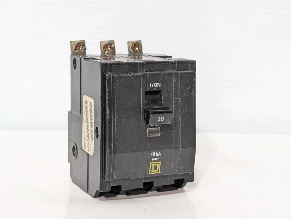 Square D QOB330 Miniature Circuit Breaker, 3 Pole, 3 Phase, 30A, 240vac