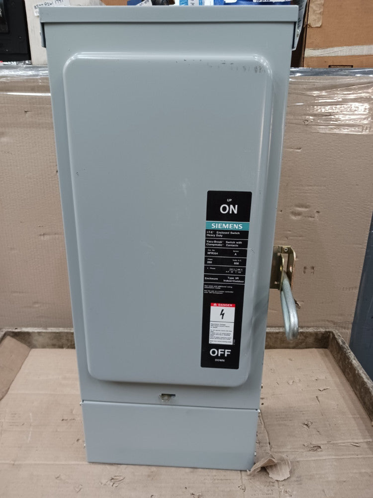 New Siemens 200 Amp Non-Fusible Safety Switch NFR354 3 Pole 600 Vac Nema 3R