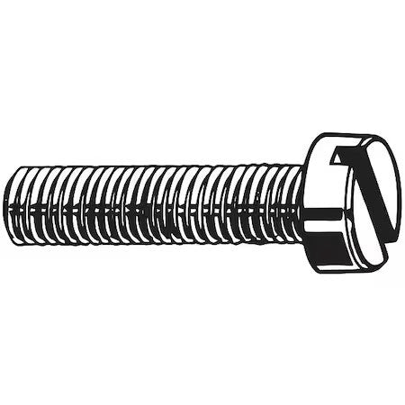 Zoro Select M24520.030.0040 M3-0.50 X 40 Mm Slotted Cheese Machine Screw, Zinc