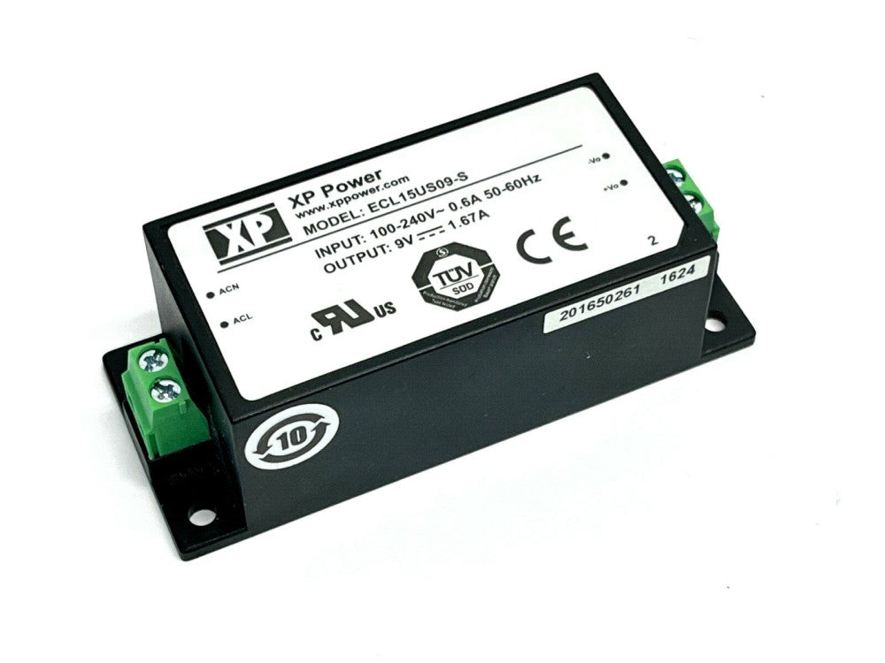 XP Power ECL15US09-S Enclosed AC DC Converter 100-240V Input 9V Output