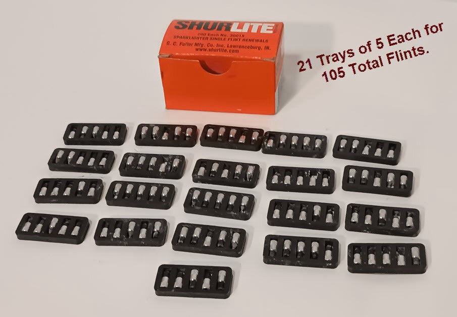 Qty 105 Shurlite 3001x Replacement Flints - Torch Welding Single Striker/Lighter