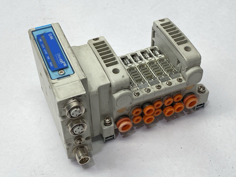 SMC VV5QC11-05C45DA-D0S Pneumatic Manifold Base 5-Station EX260-SEC1 EtherCAT