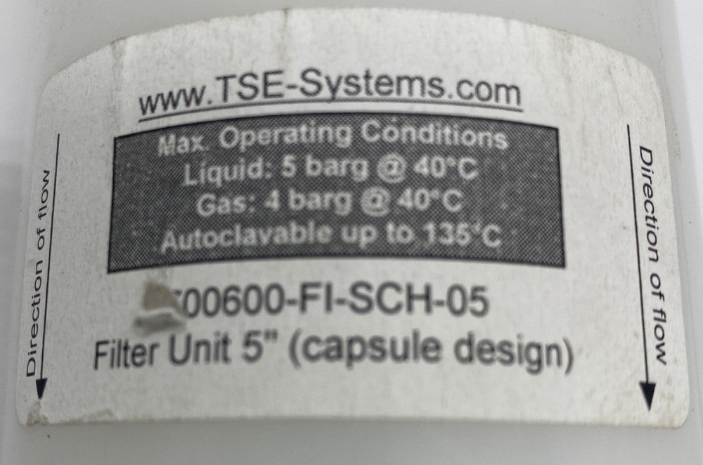 NEW TSE-Systems 700600-FI-SCH-05 Filter Unit 5", Capsule, 10 Micron 