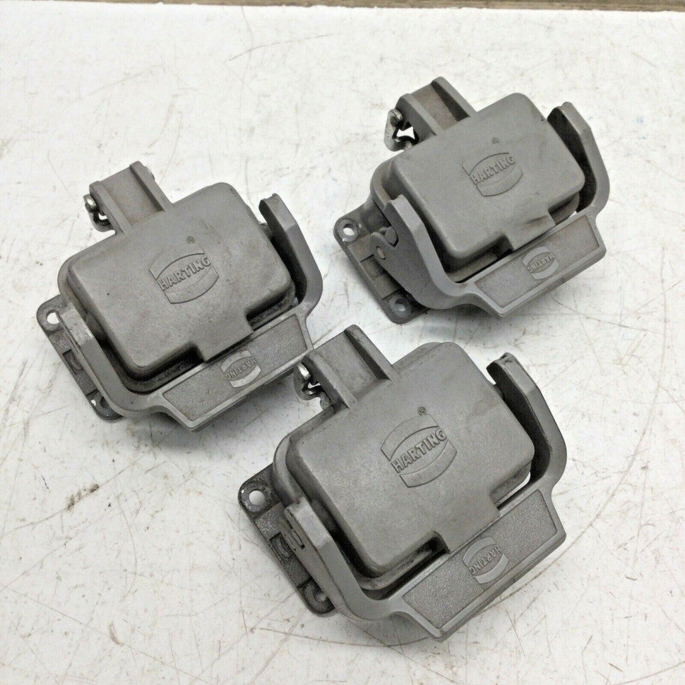 HARTING 6B Pin Connector Housing W/ PC-GF 20 Hab 10 EE-F Plug (LOT of 3)