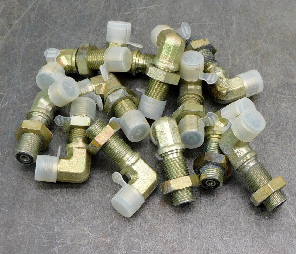 Parker 4WELO-WLNL-S Face Seal Bulkhead Elbow 90° 1/4 in. NPT Lot of Twelve (12)
